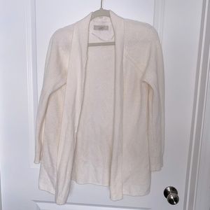 LOFT Cream Colored Sweater with Pockets